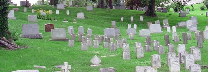 panoramic view of cemetery