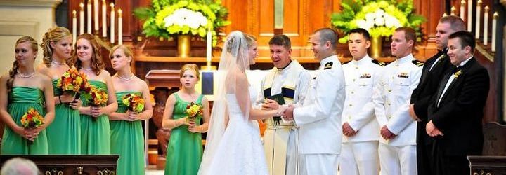Wedding vows in the chapel