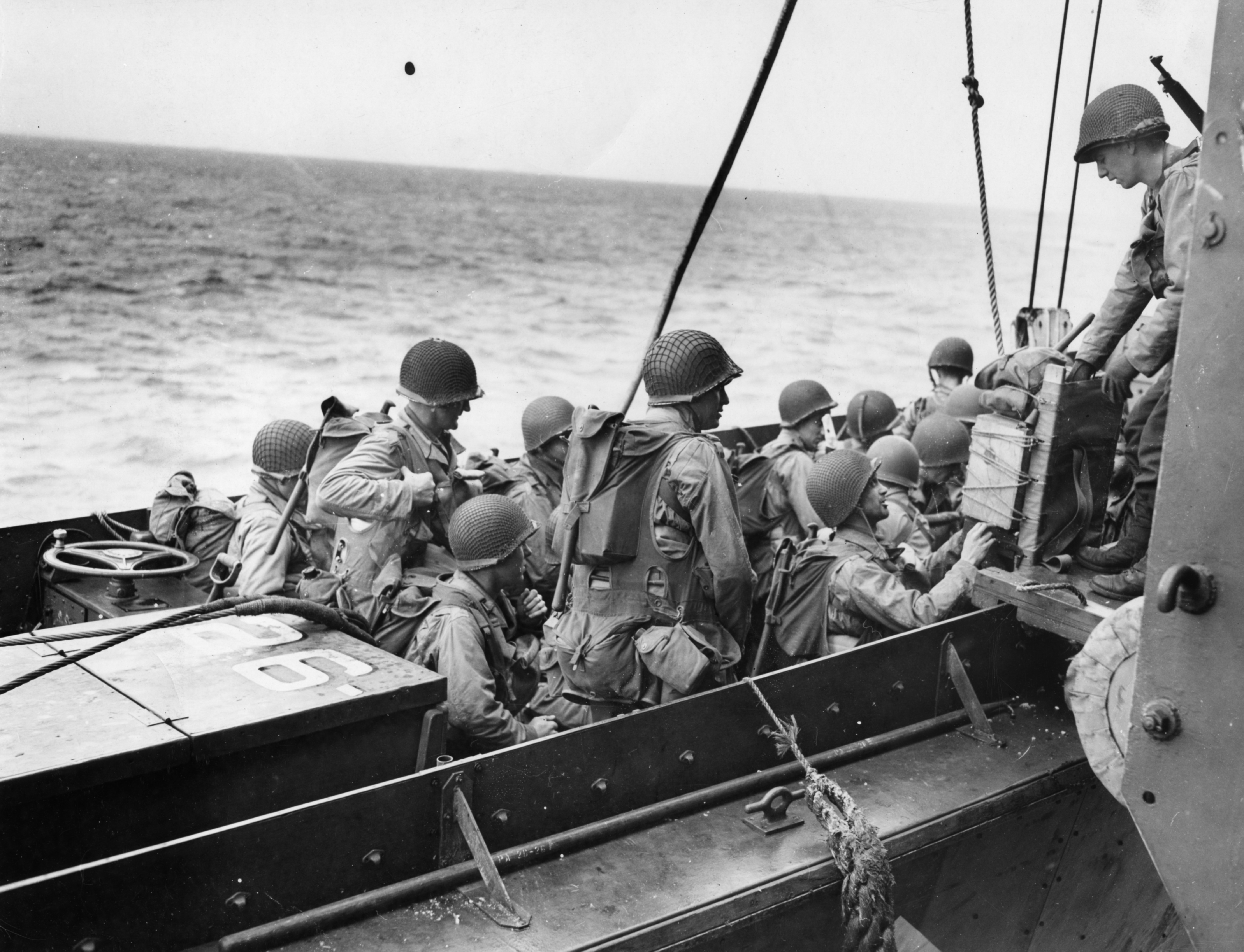 D-Day: First wave goes over the side