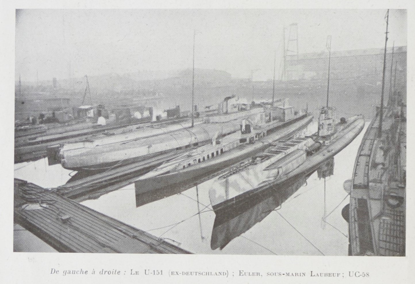 Maritime and River Life: Captured German Subs