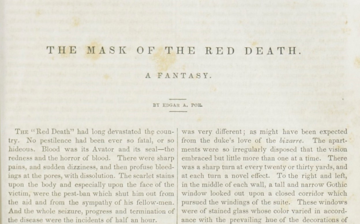 Once Upon a Midnight Dreary: The Mask of the Red Death