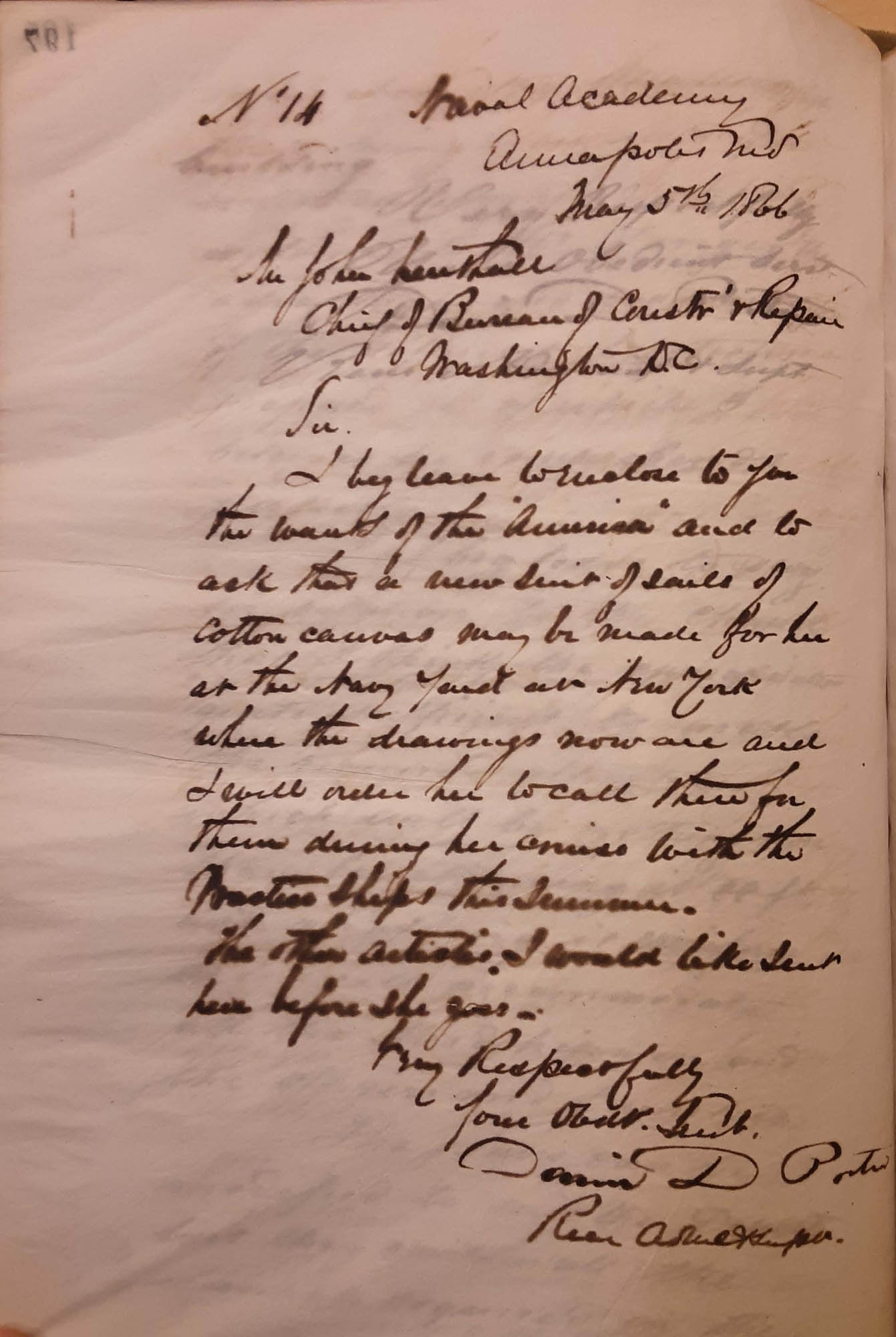 To Annapolis and Back: 1866 Letter from Porter