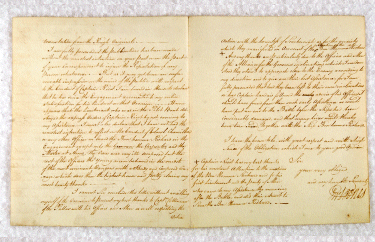 Pages two and three of the letter from John Paul Jones to M. J. Luzac